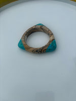 Jasper & Turquoise Triangular Bangle