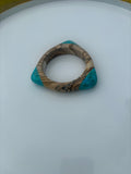 Jasper & Turquoise Triangular Bangle