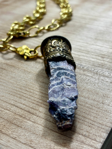 Chevron Amethyst necklace