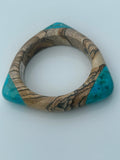 Jasper & Turquoise Triangular Bangle