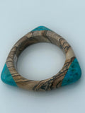 Jasper & Turquoise Triangular Bangle