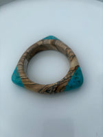 Jasper & Turquoise Triangular Bangle