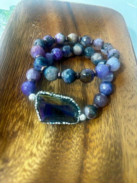 Purple & Crystals set