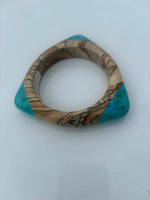 Jasper & Turquoise Triangular Bangle